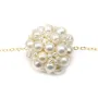 Boule de perles d'eau douce blanche, de taille 30mm x 1pc