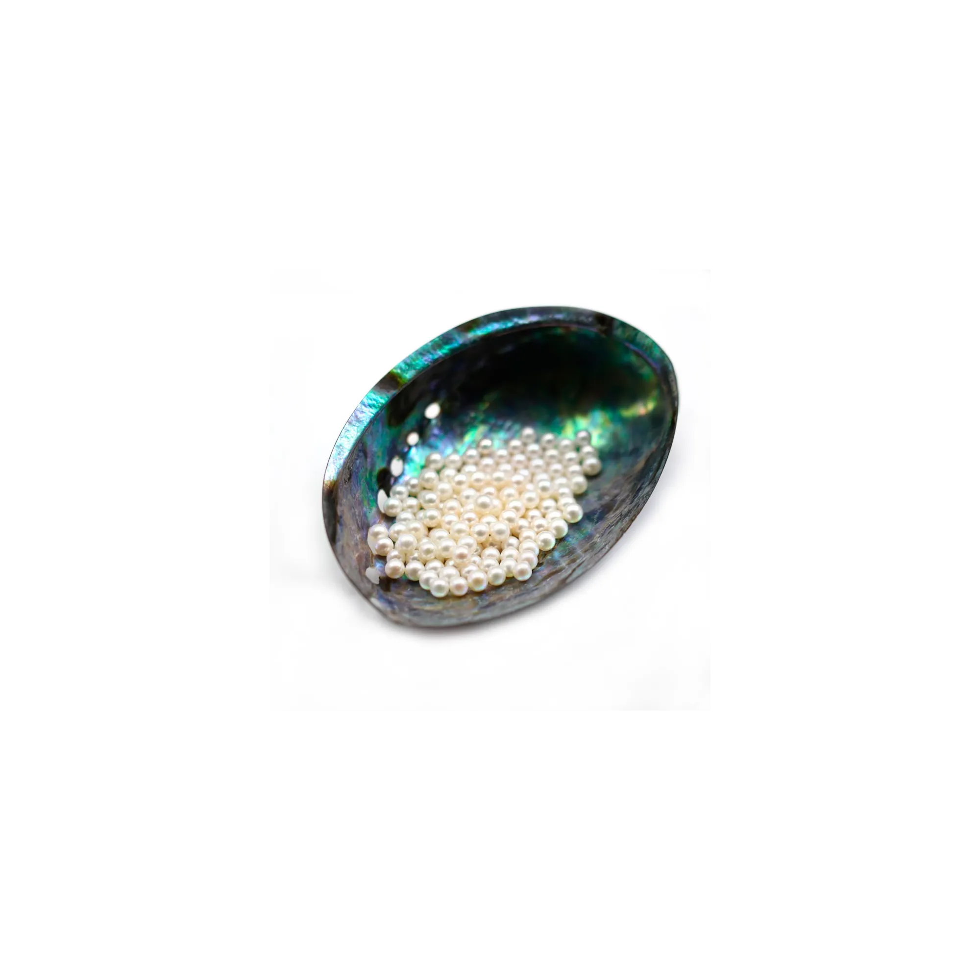 Lot De 5 Perles De Culture D'eau Douce Baroques Blanches Cerclées Or - 10x12mm, Pour Création De Bijoux, Neuf