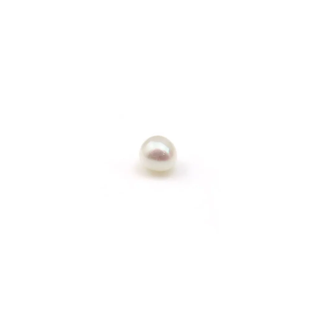 Perle d'eau douce rond sans perçage 1.5-1.8mm x 2pcs