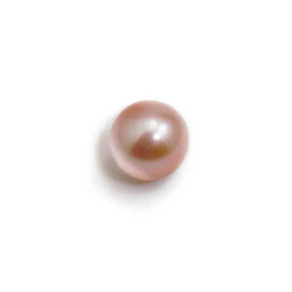 Pérola cultivada em água doce, semipreparada, salmão, redondo 8,5-9mm x 1pc