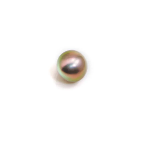 Perle de culture d'eau douce semi-percé, ovale mauve, 7- 7.5mm  x 2pcs