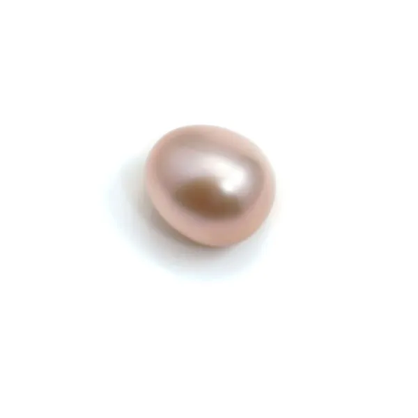 Pérola cultivada de água doce, semi-púrpura, roxo, oval, 8-9mm x 1pc