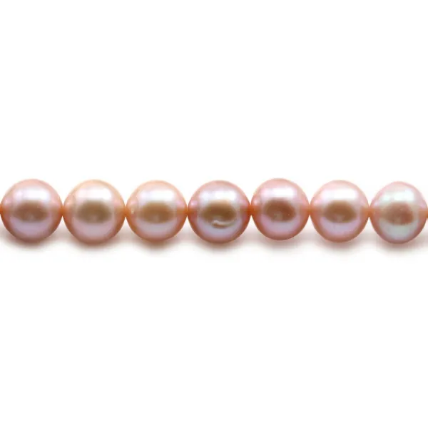 Perlen aus Süßwasser, lila, rund, 8-8.5mm x39cm
