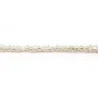 Perles de culture d'eau douce, blanche, ovale/irrégulière, 1.5-2mm x 38cm