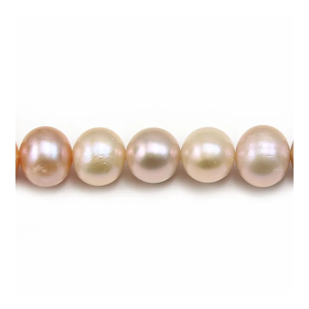 Perles de culture d'eau douce, multicolore, ronde,  9.5-10.5mm x 40cm A
