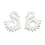 Nacre blanche aile 31x63mm x 2pcs