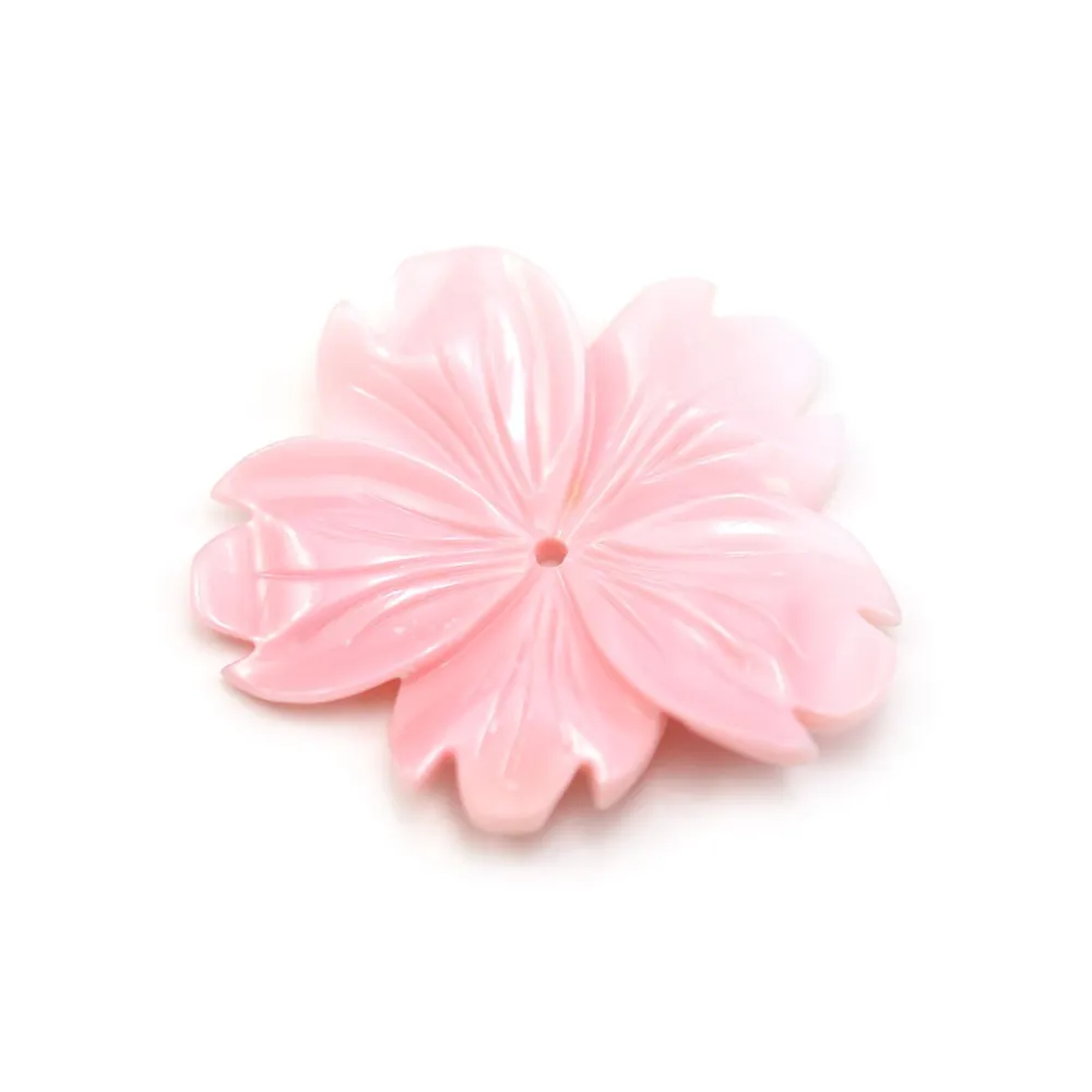 Lambi fleur percée 29x33mm x 1pc