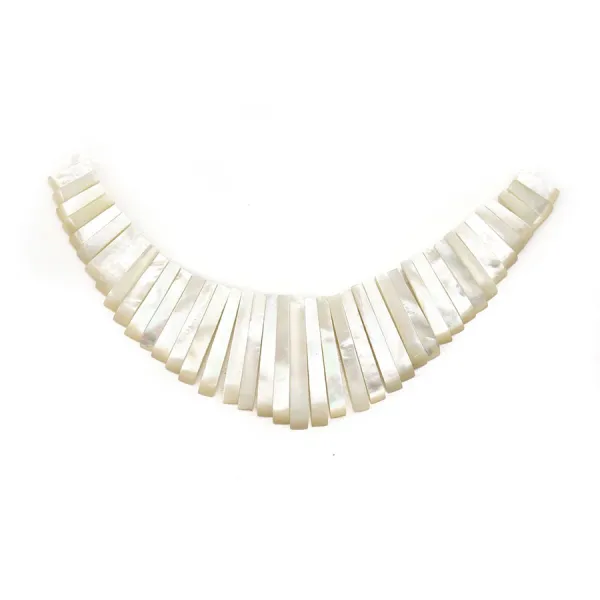 White mother of pearl, in shape of triangle, 28 * 110mm, x 1pc