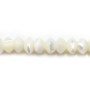 white shell rondelle 4x6mm x 40 cm 