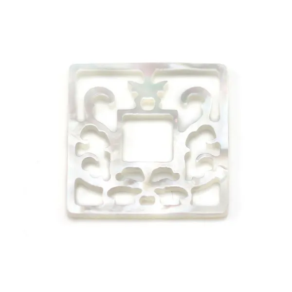 Nacre blanche ronde arbre 12mm x 1pc
