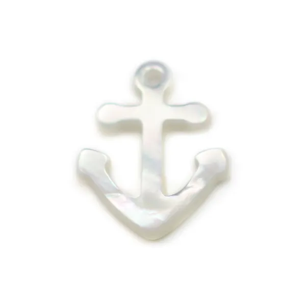 Nacre grise en ancre13x16mm x 1pc