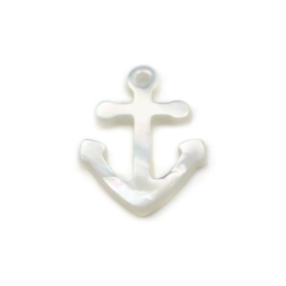 Nacre grise en ancre13x16mm x 1pc