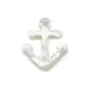 Nacre grise en ancre13x16mm x 1pc