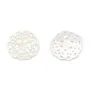 Nacre de couleur blanche, en forme de fleur, de taille 14mm x 1pc