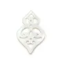 Nacre grise gourde ajourée 16x26mm x 1pc