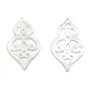 Nacre grise gourde ajourée 16x26mm x 1pc