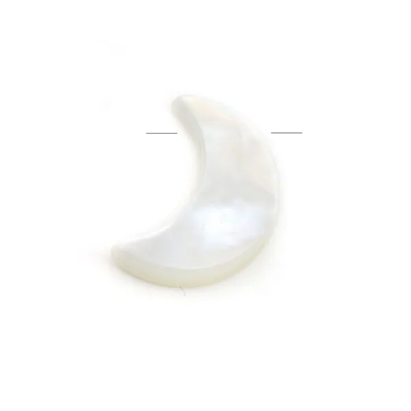 Nacre blanche lune 7x11mm x 1pc