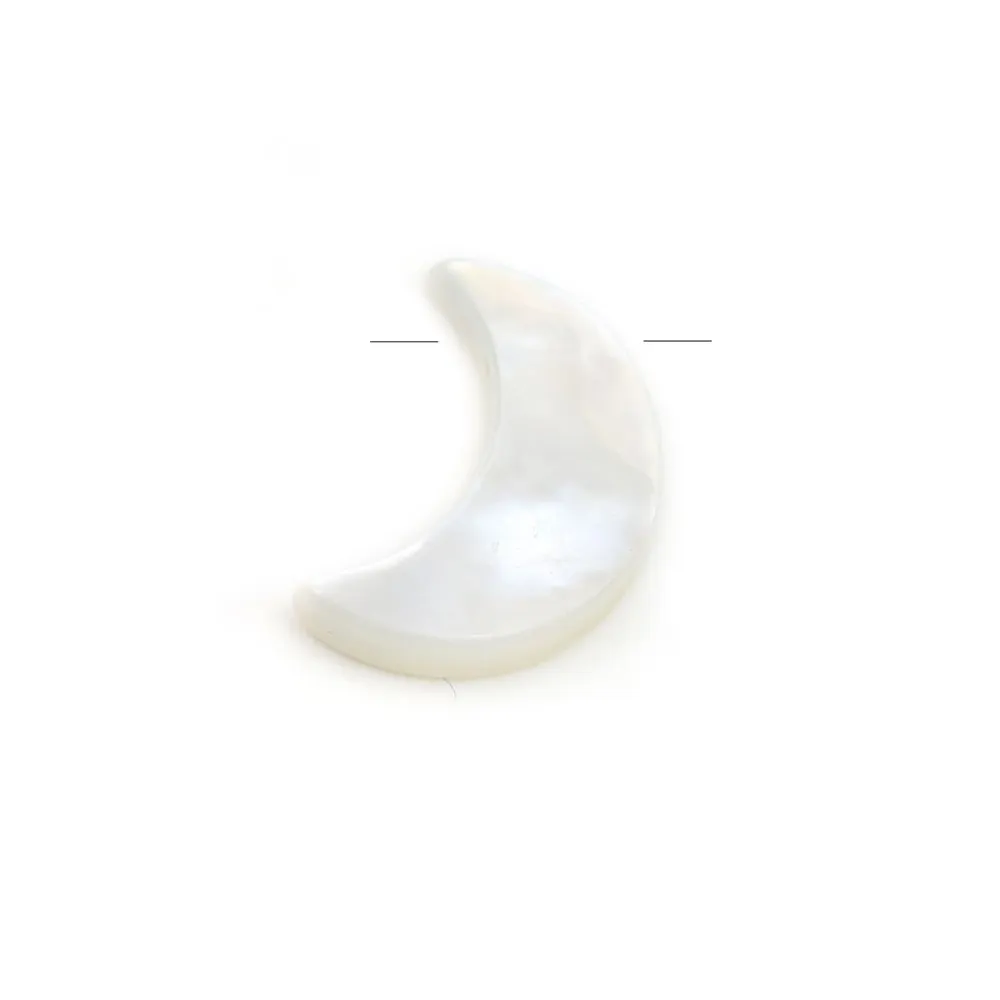 Nacre blanche lune 7x11mm x 1pc