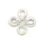Nacre blanche en noeud chinois 15mm x 1pc