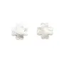 Nacre blanche en forme de trèfle à 4 feuilles 12mm x 1pc