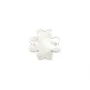 Nacre blanche en forme de trèfle à 4 feuilles 12mm x 1pc