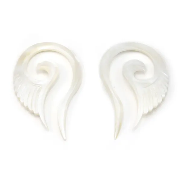 Nacre jaune aile 36x58mm x 2pcs