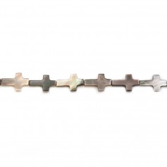 Grey Shell Cross 9x11mm(34PCS)