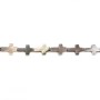 Grey Shell Cross 9x11mm(34PCS)