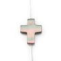 Grey Shell Cross 9x11mm(34PCS)