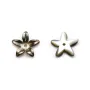 Nacre grise en forme de fleur 19.5mm x 2pcs