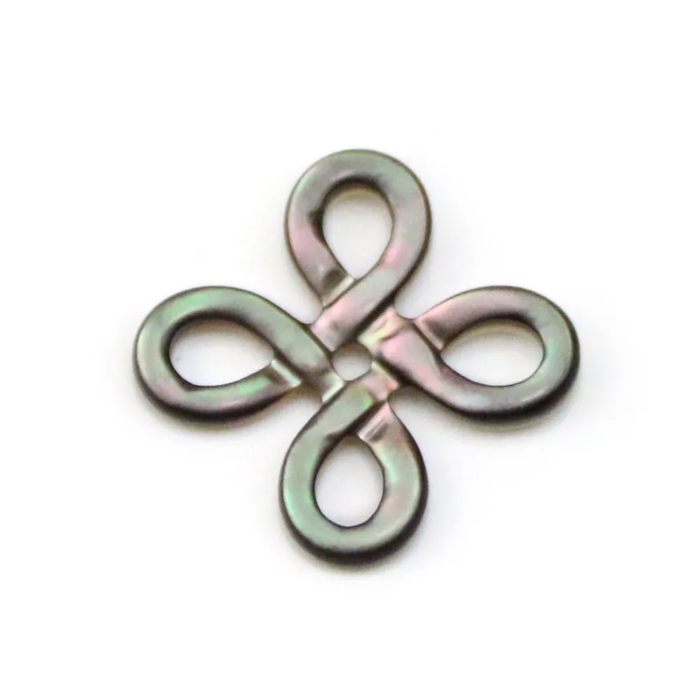 Nacre grise en noeud chinois 20mm x 1pc