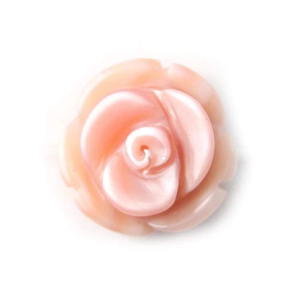Nacre rose en Forme de Fleur Rose 8mm x 15pcs