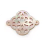 Nacre rose en motif celtique ajouré 18x24mm x 1pc