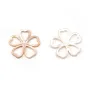 Nacre blanche en fleur plate 16mm x 1pc