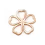 Nacre blanche en fleur plate 16mm x 1pc