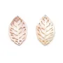 Nacre grise feuille ajourée 15x25mm x 1pc