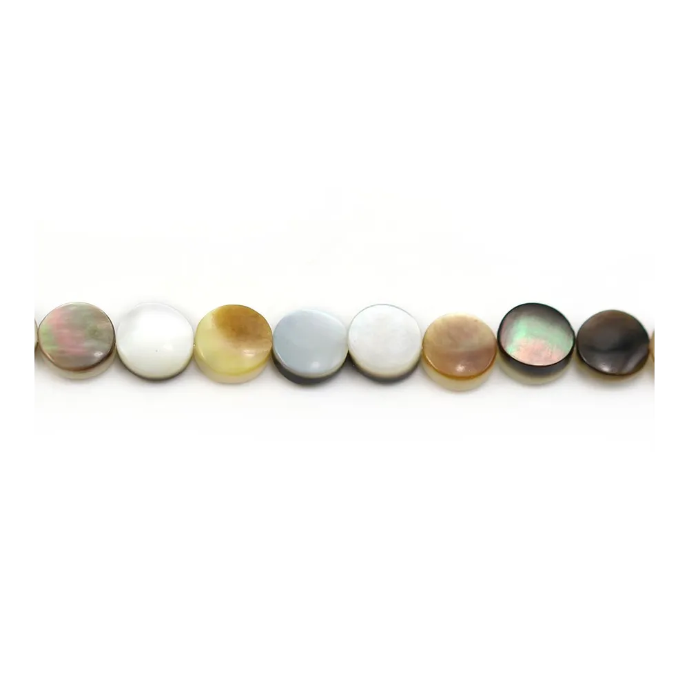 Nacre grise ronde plate 6mm x 40cm