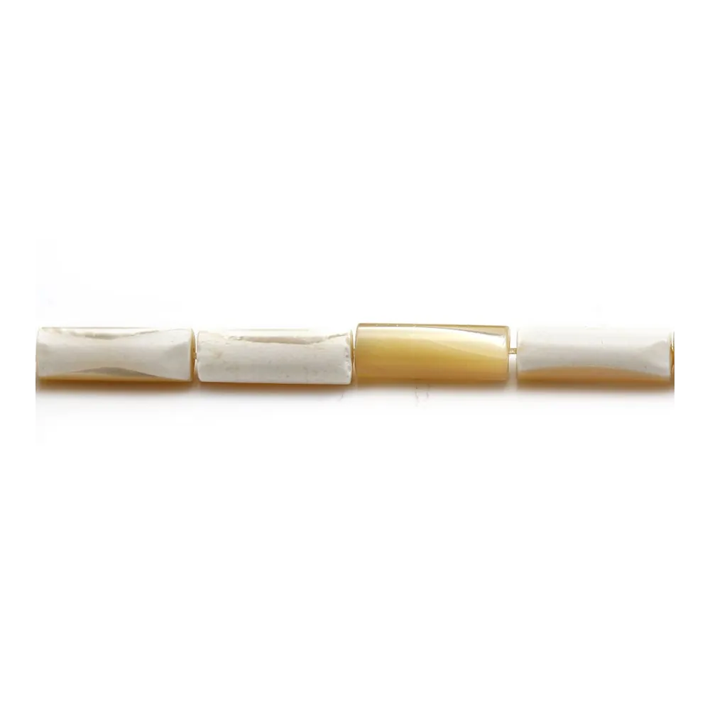 Nacre jaune, en forme de tube, 5 * 14mm x 40cm