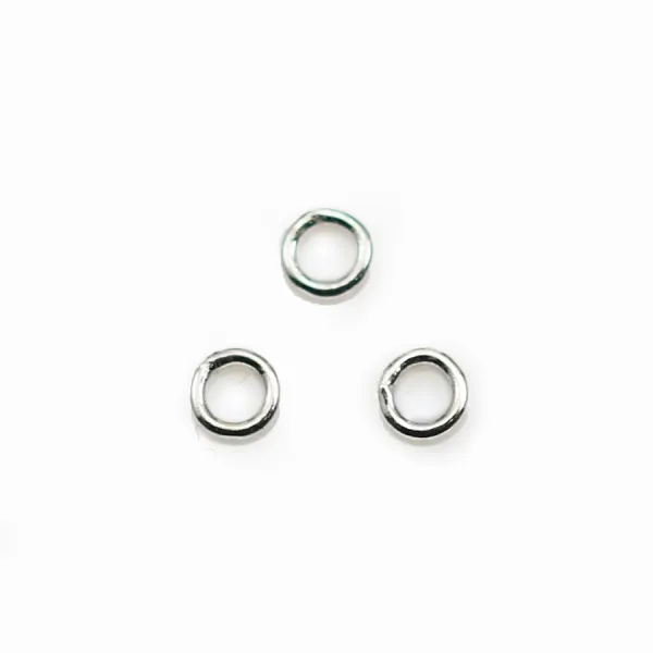 Anneaux  soudé  4 x 0,8 mm argent 925 x10PCS