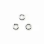 Silver 925 Welded Round Rings 4mm in bag 