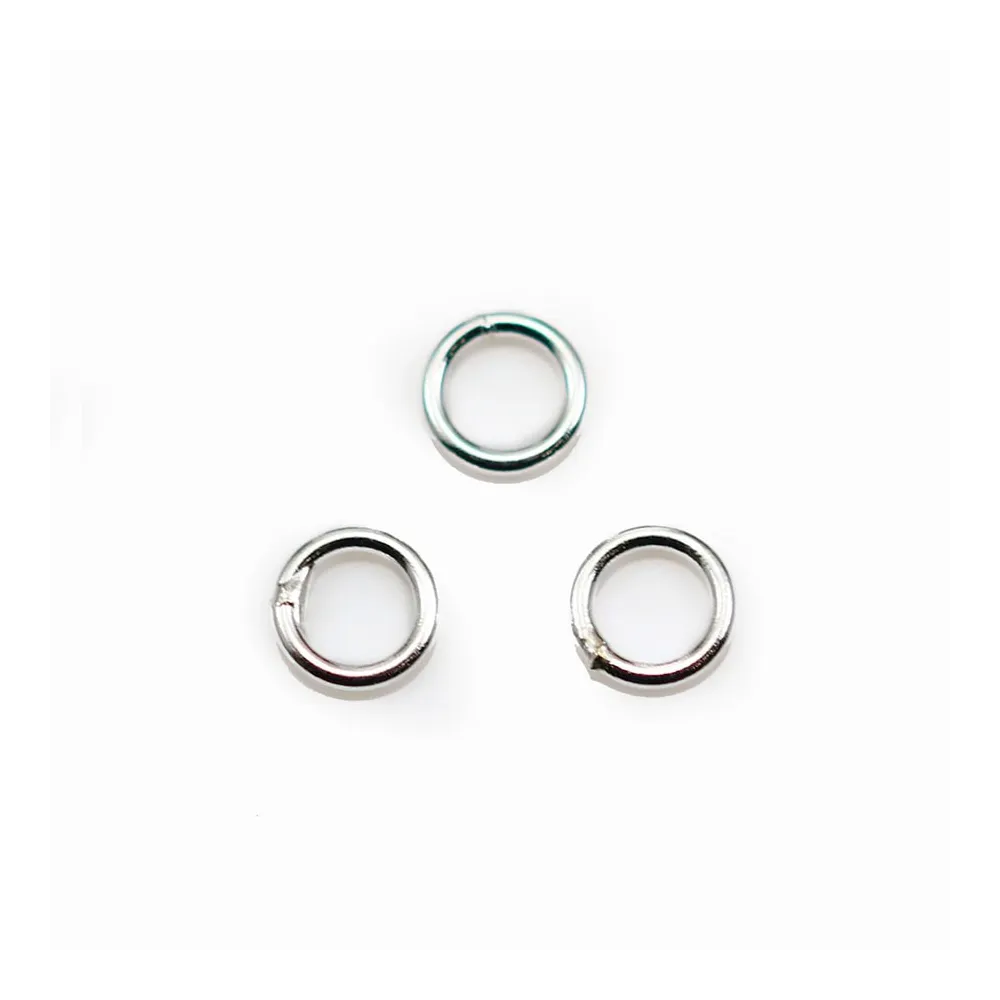 Anneaux  soudé  4 x 0,8 mm argent 925 x10PCS