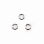 Anneaux  Rond Soudé 4 x 0,6mm argent 925 rhodié x10 pcs