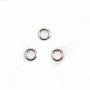 Sliver 925 Rhodium Welded Round Rings 4mm x 10 pcs