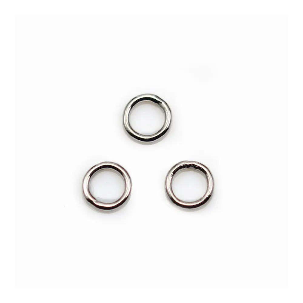 Anneaux rond soudé 5mm en argent 925 rodhié