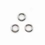 Anneaux rond soudé 5mm en argent 925 rodhié