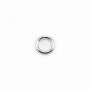 925 Silver, Welded Round Closed Rings, 6x0.8mm, X10pcs
