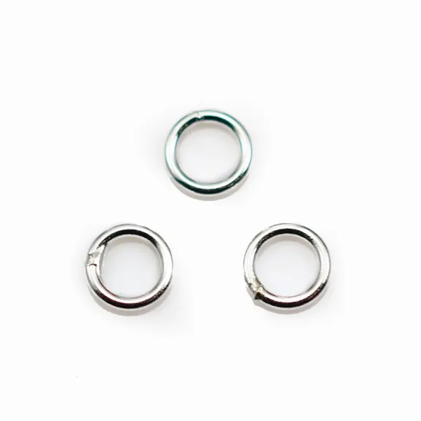 Anneaux ronds fermés, 6x0,8 mm argent 925 x10PCS