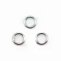 Anneaux ronds fermés, 6x0,8 mm argent 925 x10PCS