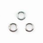 925 Silver, Welded Round Closed Rings, 6x0.8mm, X10pcs