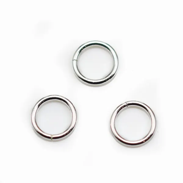 Anneaux ronds Fermés 8x1mm argent 925 x10 PCS